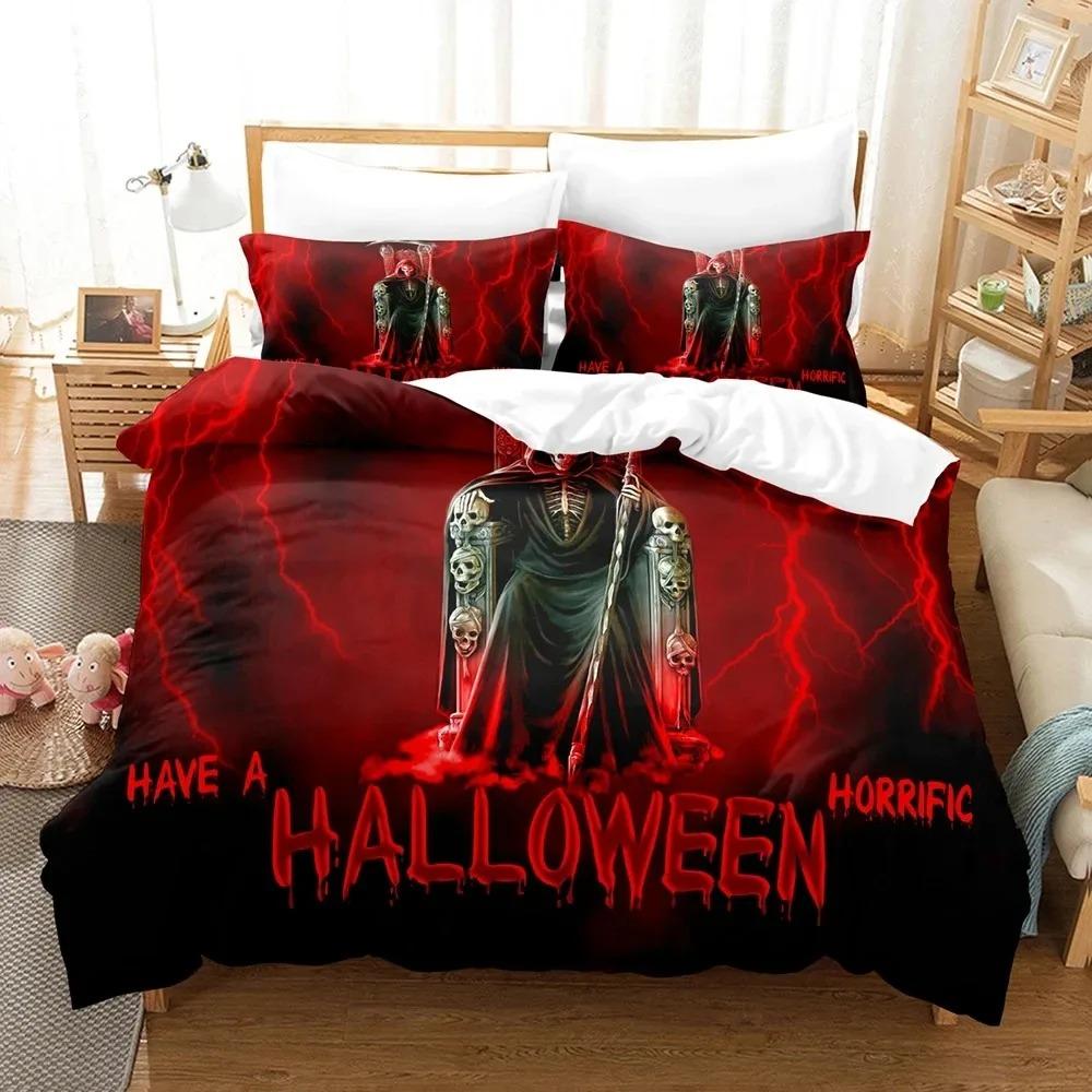 3D Print All Saints Day Halloween Bedding Set Double Twin King Duvet Cover Comforter Pillowcase Boys Girls Adults Bedroom