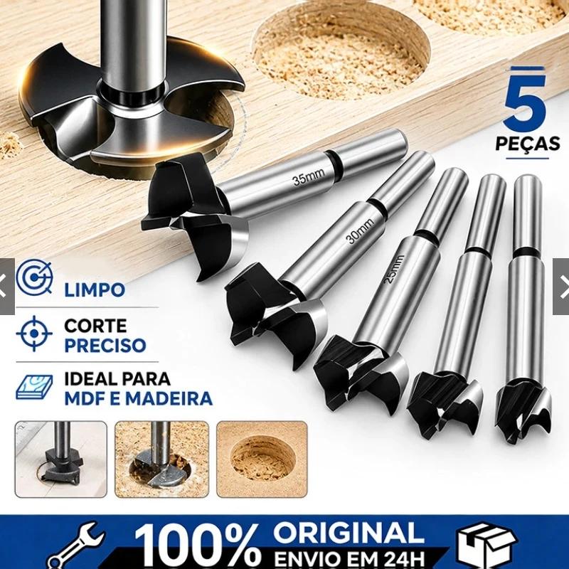 5Pcs Forstner Drill Bit Wood Drill Bit Self Centering Hole Saw Cutter Wood Hole Drilling Tools Forstner Drill Bit Woodworking