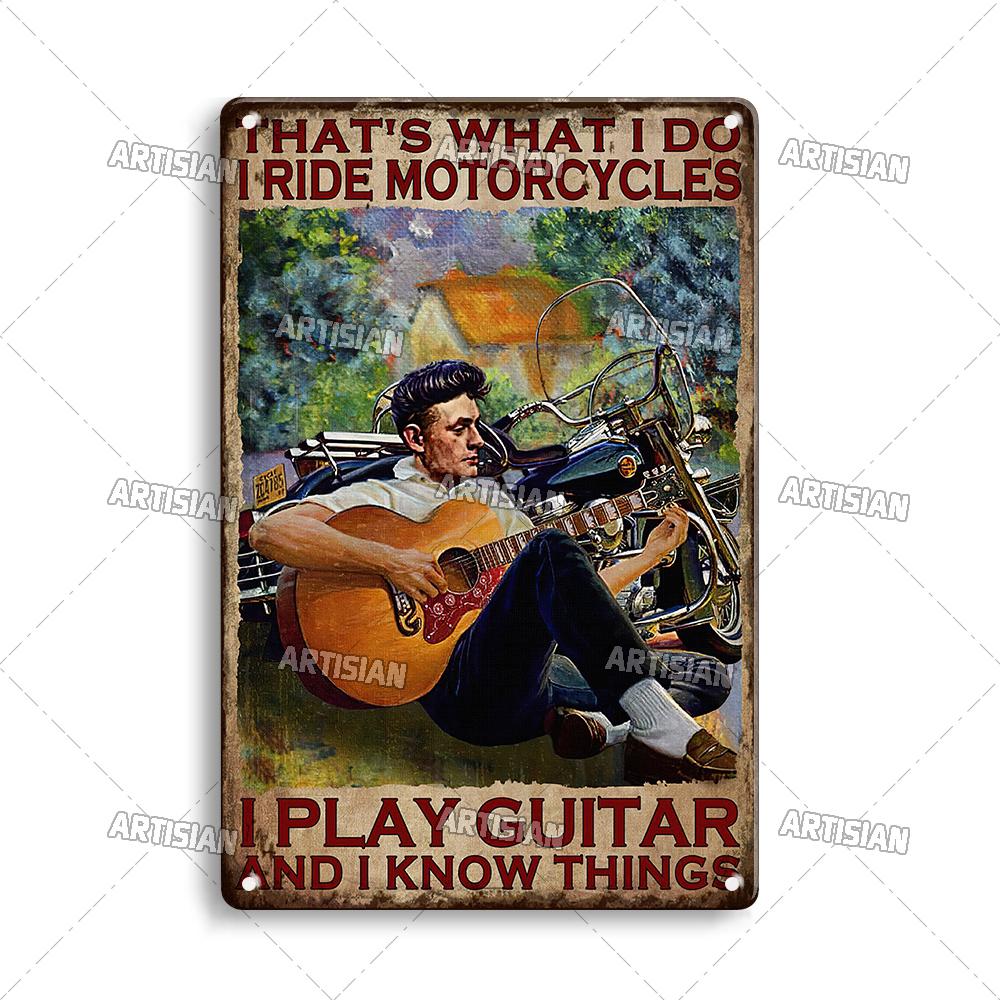 Artisian Motorcycle Metal Poster Motorbike Tin Plaque Racing Riding Decorative Plate Wall Decor Garage Bar Pub Club Hotel Cafe