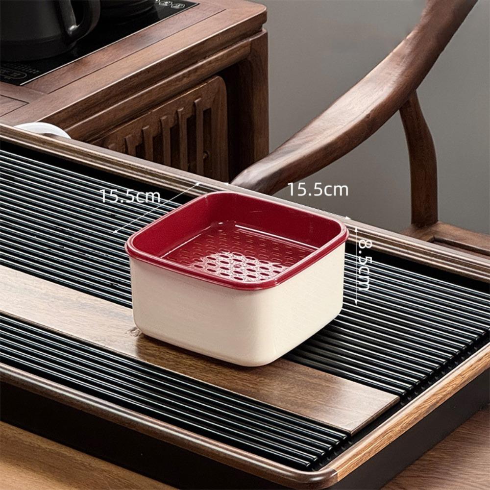 New Mini Desktop Tea Drain Bucket Drainage Detachable Desktop Trash Can Multifunctional Tea Filter Box