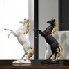 Artistic Horse Figurine Miniature Simulation Pony Statue Resin Animal Sculpture Home Office Desktop Decoration Ornament