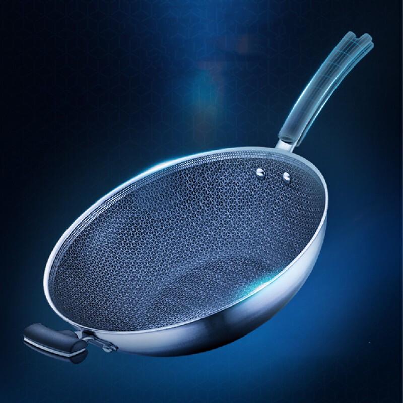 Supor X Jingdun 316 Stainless Steel 30CM Flat-Bottom Wok