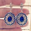 Creative Sapphire Rhinestone Fashion Earrings for Women