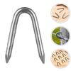 Riding Staples for Wire Mesh Fencing Securing 1 Bag Silver Iron Nails