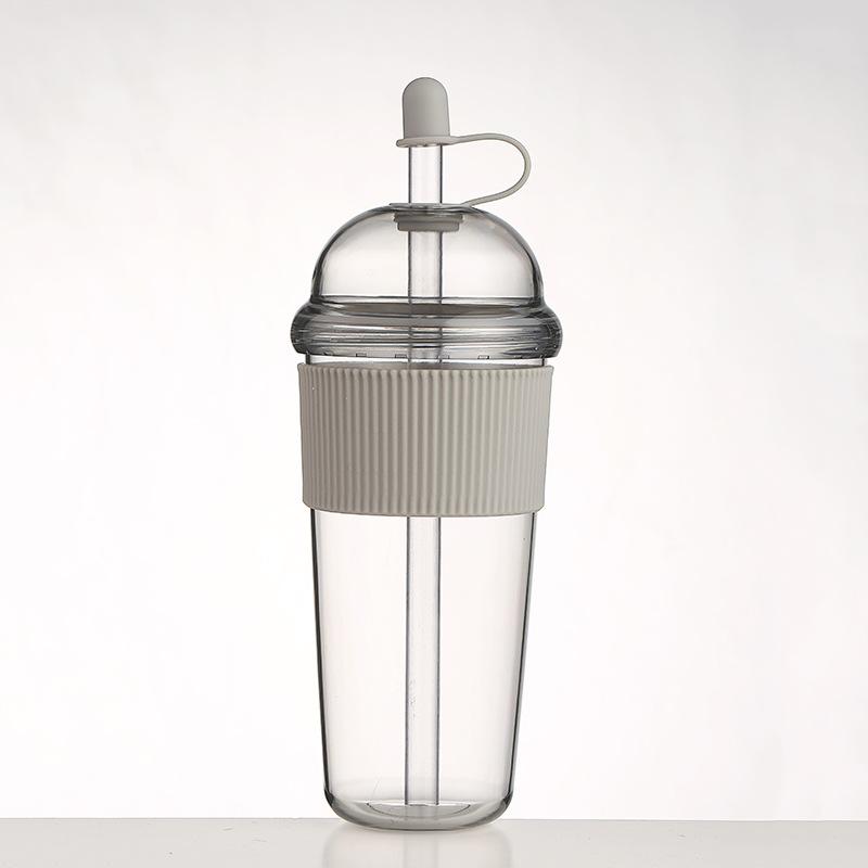 630ML Large Capacity Household Juice Cup Straw Milk Cup Coffee Milk Tea Cup Ins Feng Shui Cup Office Worker Juice Cup