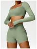 Winter Long Sleeve Yoga Suit for Outdoor Running - Brushed Fitness T-shirt