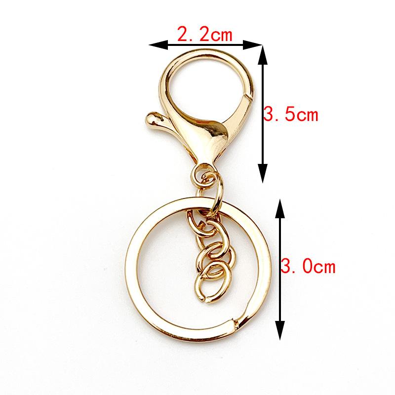6/30Pcs Metal Large Lobster Clasp Key Chain Separation Ring Key Clasp Lock Ring Home DIY Bag Toy Pendant Accessories