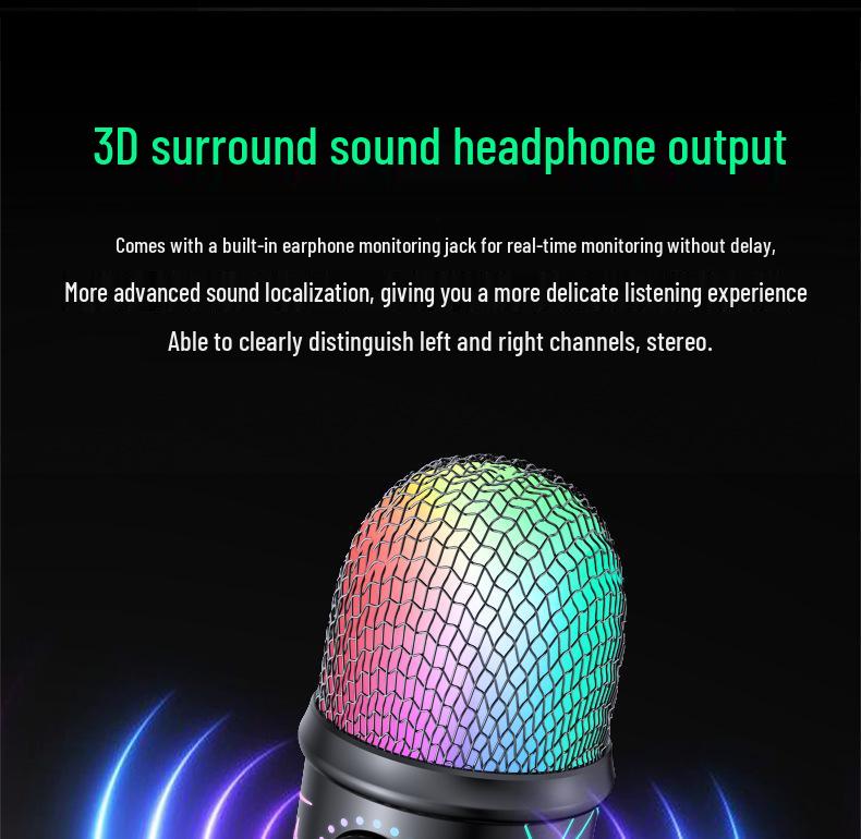 Enping USB Gaming Condenser Microphone with RGB Lights for Streaming & Karaoke