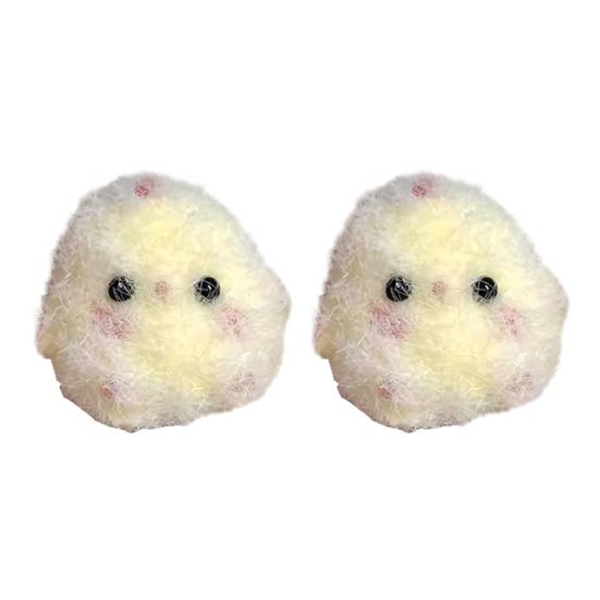 

2PCS Squeeze Toy Mini Chick Shape Soft Pinch Toy with Fluffy Coating Stress Relief Fidget Toy Keychain Pendant for Kids Adults жёлтый