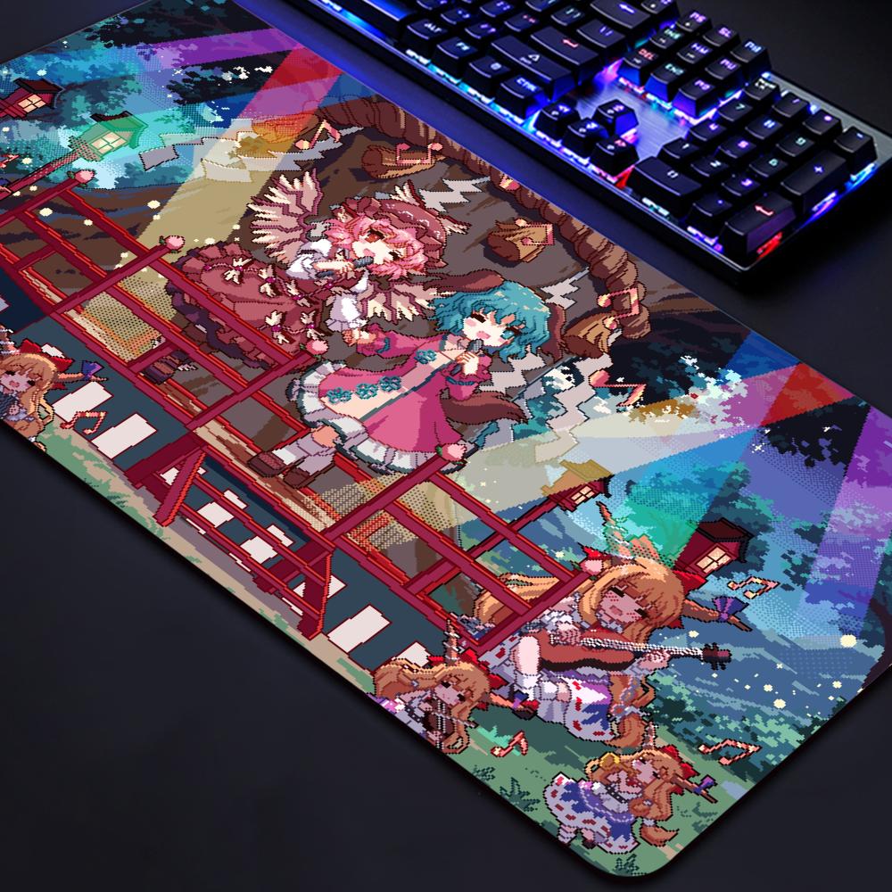 Mouse Pad NonSlip Rubber Edge Locking Mousepads Game Play Mats Cute Management Touhou Mystias Izakaya for Notebook PC Computer