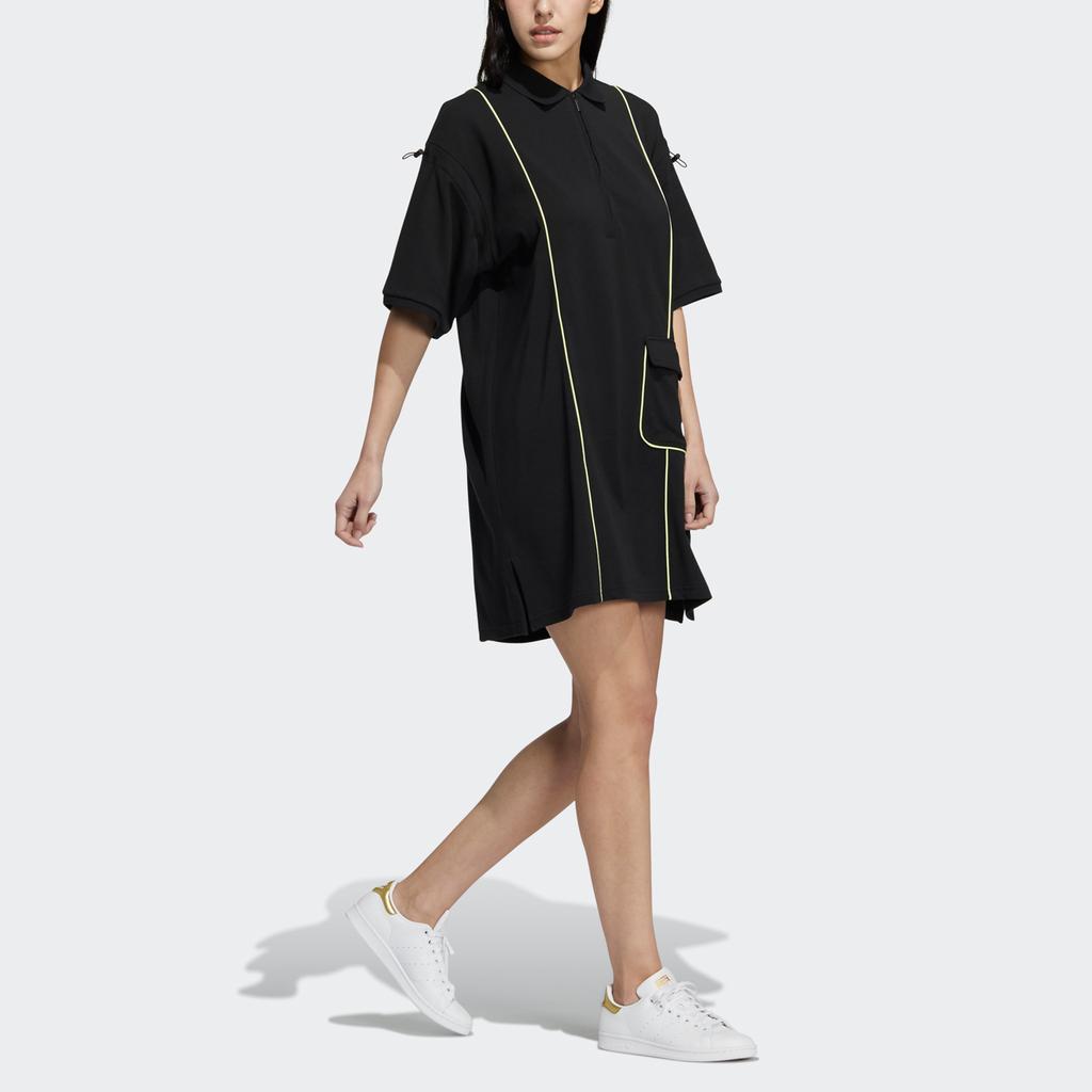 adidas Originals Kurzarmkleid Damen Schwarz HC6582
