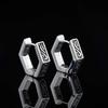 Men's Geometric Hoop Earrings, Waterproof Stainless Steel Gothic Style, Perfect