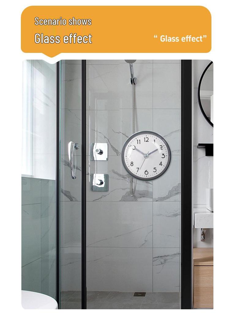 Mini Suction Cup Waterproof Wall Clock (Anti-Fog, 7cm) for Bathroom, Kitchen, or Toilet - Quartz Movement