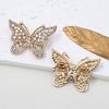 Elegant Gold Butterfly Brooch with Full Diamonds - Luxury Hollow Pin Jewelry Accessory