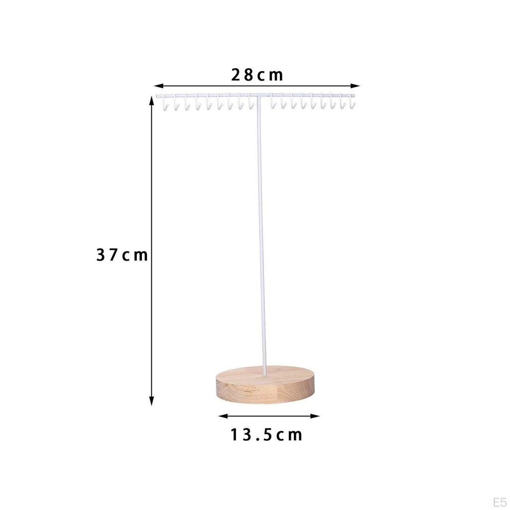 Schmuckständer, Armbänder, Halter zum Aufhängen von Ohrringen und Halsketten, 18 Haken aus Metall