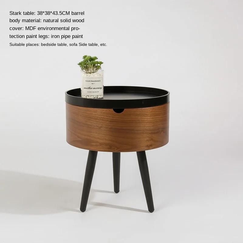 Italian Minimalist Round Combination Coffee Table Small Apartment Living Room Side Table Light Luxury Balcony Coffee Table