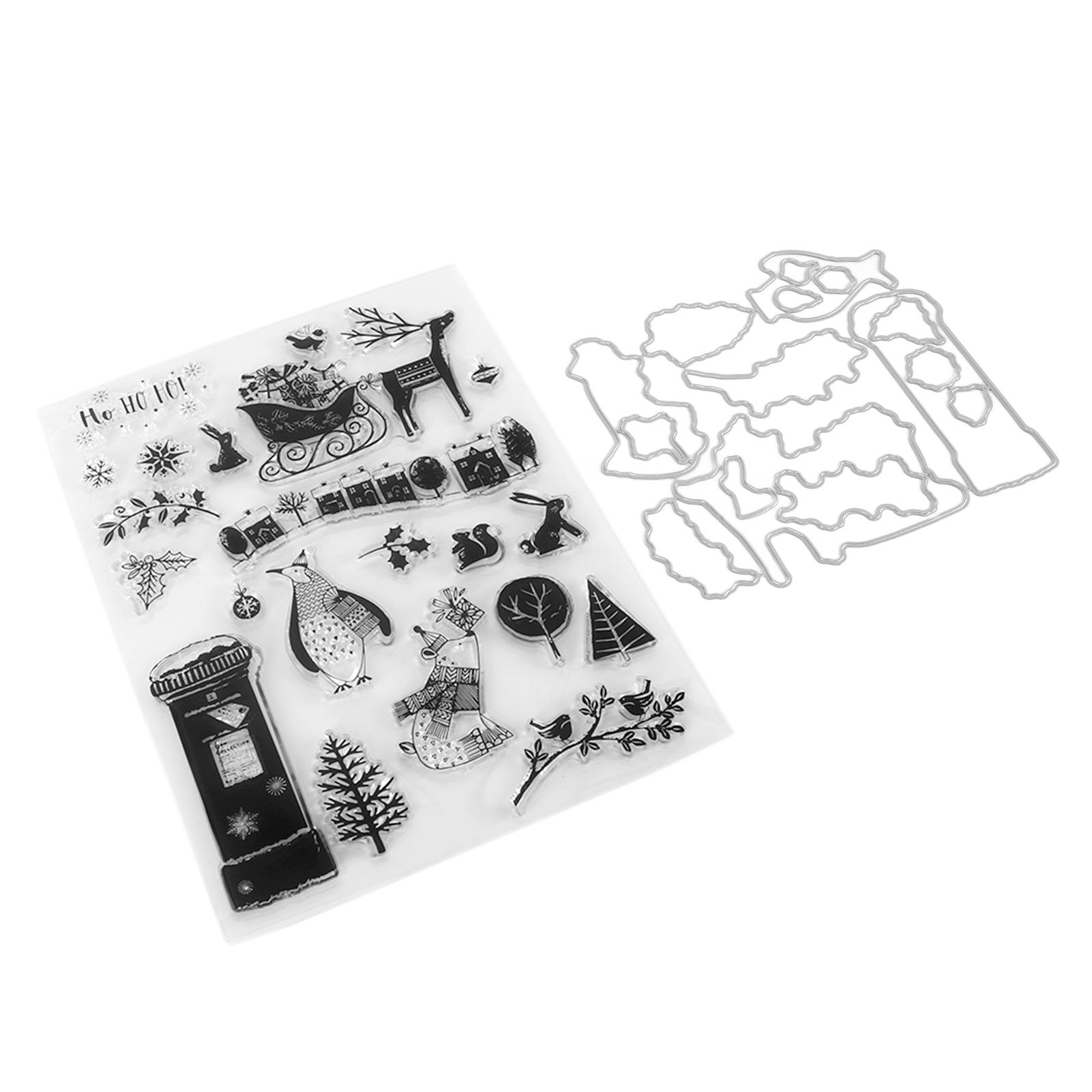 

Transparent Stamp DIY Handbook Album Greeting Card TPR Stamp Knife Die Set Hand Made Gift Paper Craft