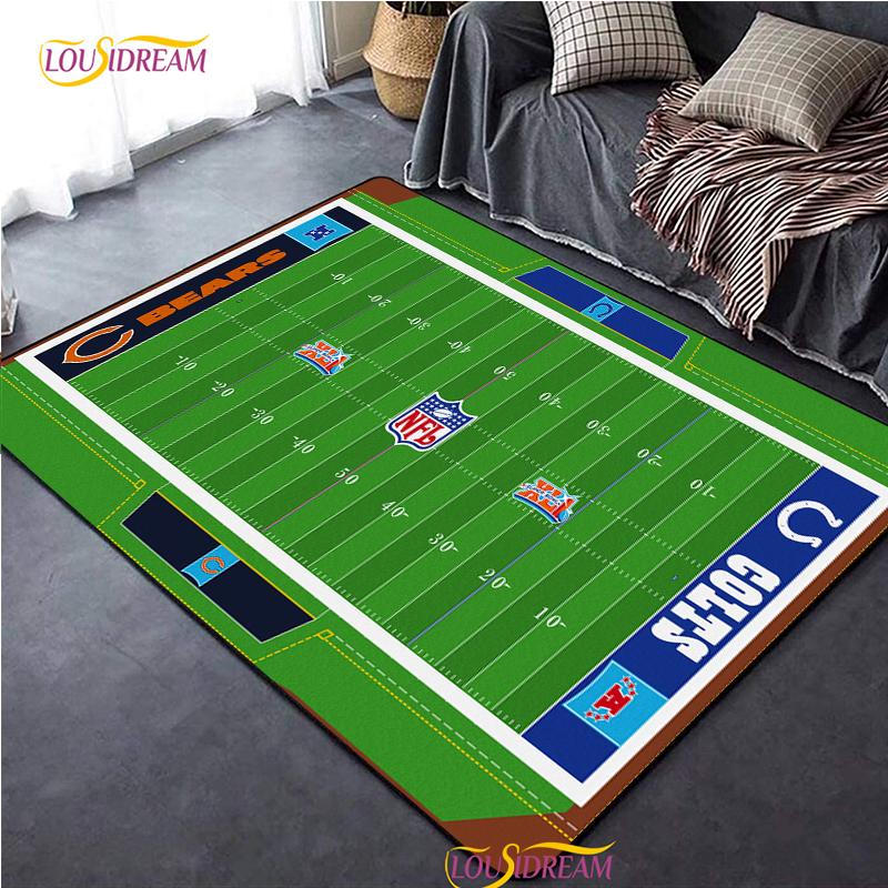 

Персоналізований килим з малюнком поля для американського футболу, килимок для декору вітальні, спальні, дитячої, кухні, ванної кімнати, нековзний килимок для підлоги, альфомбра 160*200cm