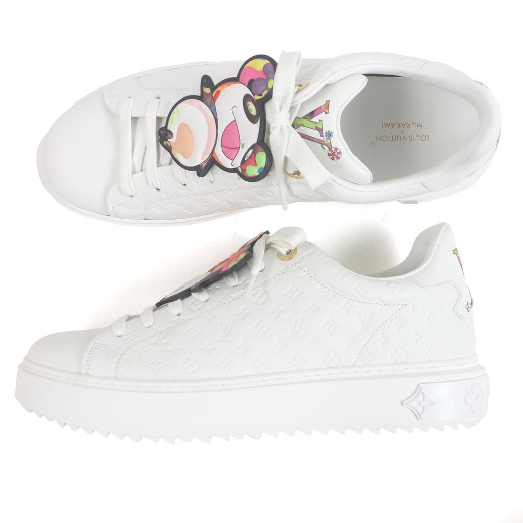 Louis Vuitton Low Cut Sneakers Timeout Line Takashi Murakami Panda Monogram Used