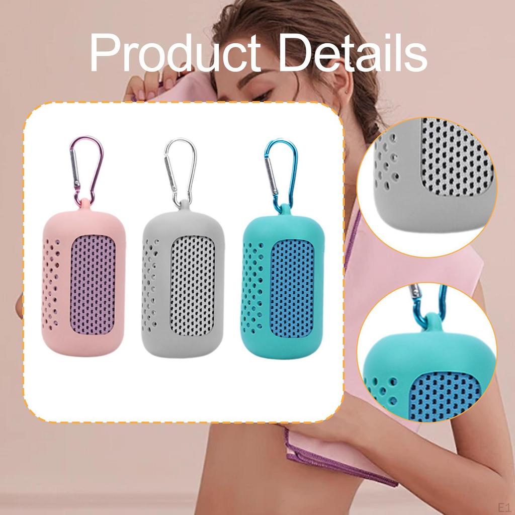 3 Microfiber Cooling Gym Towels, Ideal for Sports Trips And Warm Climates.