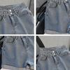 Džínové šortky pro ženy Retro jednobarevné Ležérní kalhoty s vysokým pasem Letní móda Jean šortky Modré sexy kalhoty