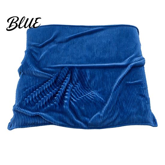 Portable Office Nap Blanket Striped Fleece for Bed Ribbed Throw Couch Thickened Warm Bed Soft Breathable Cozy Blankets Lightweight Plush