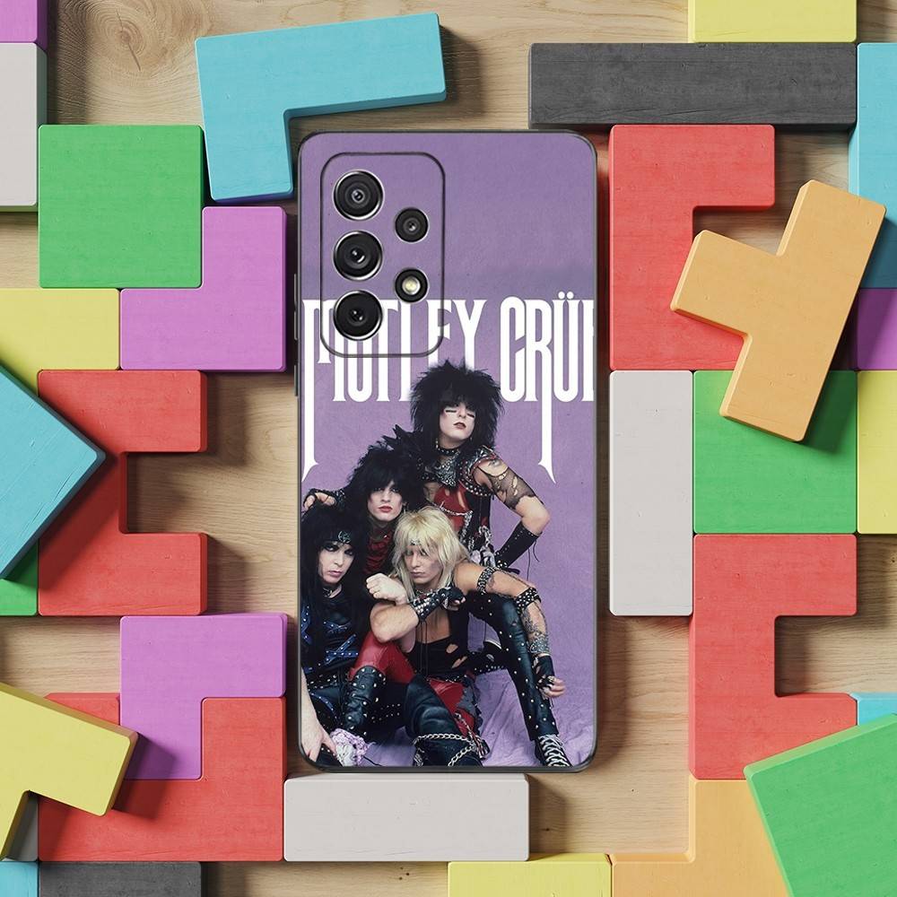 Rock Band M-Motley C-Crue Phone Case For Samsung S25,S24,S23,S22,S21,S20,S10,Ultra,Plus,Lite,FE,Soft Silicone Black Cover