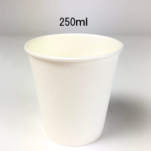 Sunnap Strong Paper Cups, 40-Pack, 250ml, White, 8 x 8 x 8.4cm