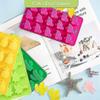 4 candy shaped silicone chocolate molds, ice cube molds, cactus, flamingo, coconut tree, and pineapple silicone molds Yanlieso