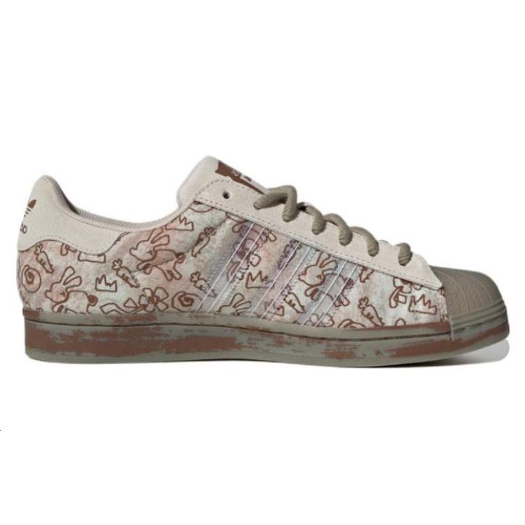 Melting Sadness X Adidas Superstar Allover Graphics - Clear Brown Unisex Sneakers Clay H06343