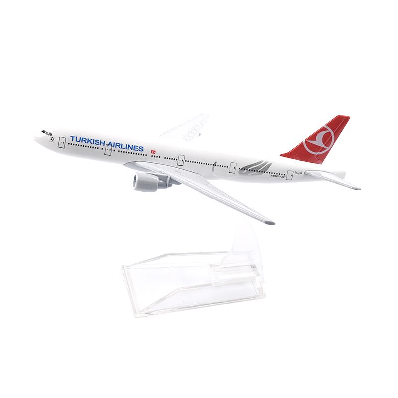 20cm Turkish Airlines Boeing 777 Airplane Model Turkey 16cm B777 Plane Model Alloy Metal Diecast Aircraft Model Toy Plane Gift