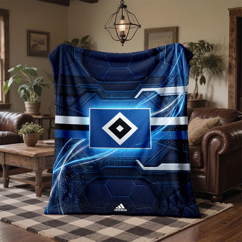 Hamburger SV Football Print Flannel Blanket Soft Warm Sofa Bed Throw Blanket For Home Office Bedroom