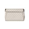 Michael Kors Logo Print Magnetic Closure Leather Trim Crossbody Bag Medium Women crossbody bag White 35H8GTTC6B-VANILLA