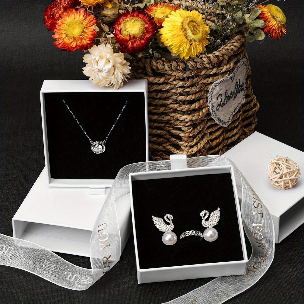 8pcs Kraft Paper Jewelry Gift Boxes Storage Containers with Lids Cardboard Jewelry Boxes for Necklace Ring Earring Display Box