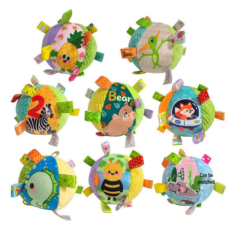 Cartoon Animal Sensory Rattle Ball: Soothing Toy for Baby's Sensory Development (0-3 Years)