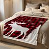 Red Plaid Winter Pack Throw Short Plush Throw Blanket Soft Skin-Friendly Multi-Scene Home Office