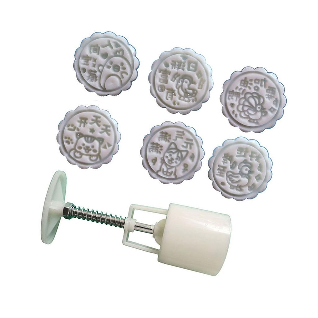 Hand Pressed Mooncakes Mold Bean Pastes Cake Mould Festival ABS Plastic Pastries Mould Kitchen Dessert Baking Supplies