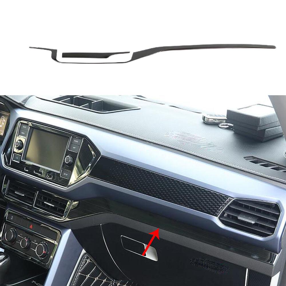 Stainless Steel Gear Box Panel Cover Brushed Black Door Audio Speak Sound Trim Frame For Volkswagen VW T-cross Tcross -
