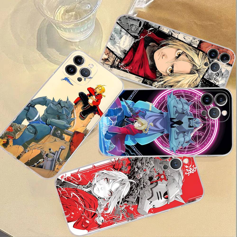Anime F-Fullmetal A-Alchemist Transparent Phone Case For IPhone 16 15 14 13 12 11 Pro Max Plus Soft Cover