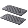 2Pcs Natural Water Absorbent Stone Trays Bathroom Soap Dishes With Secure Design For Shower Sink And Counter Use