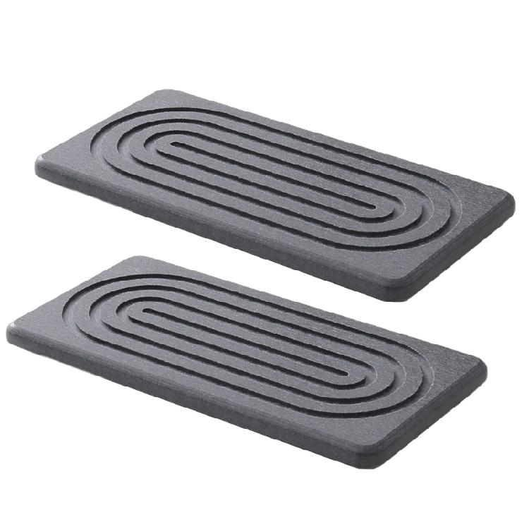 2Pcs Natural Water Absorbent Stone Trays Bathroom Soap Dishes With Secure Design For Shower Sink And Counter Use