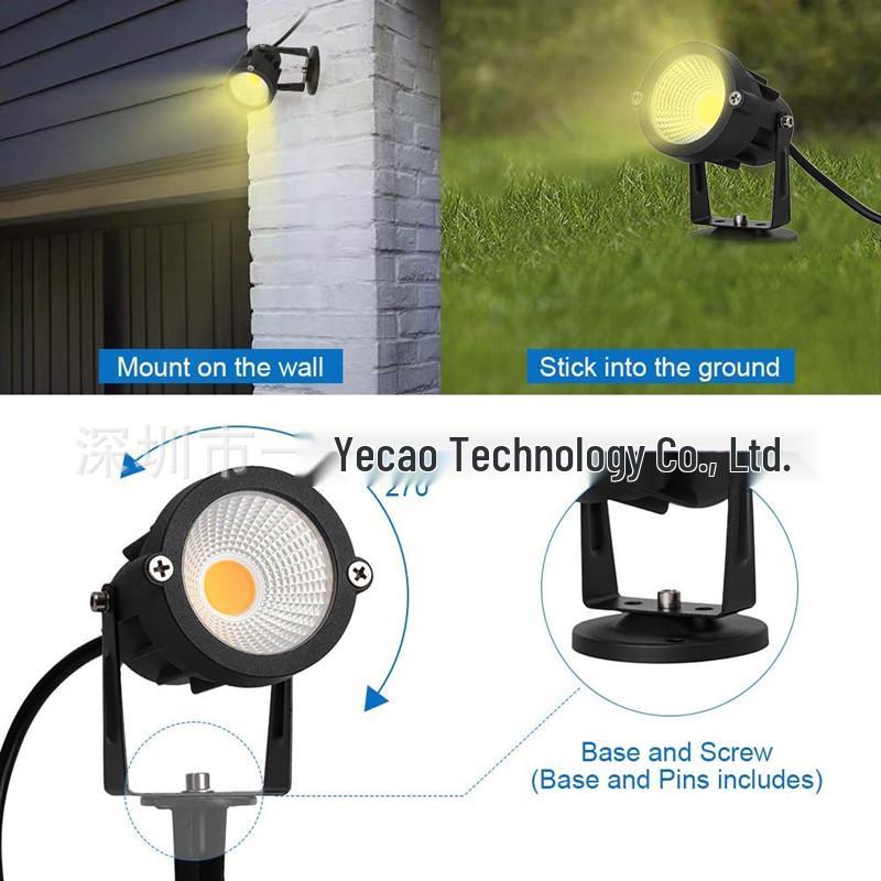 7W Waterproof LED Outdoor Landscape Spotlight for Trees and Lawns