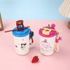 Leak-Proof Vacuum Straw Cup Cartoon Coffee Cup Portable Double Drink Insulated Cup  Daily Use