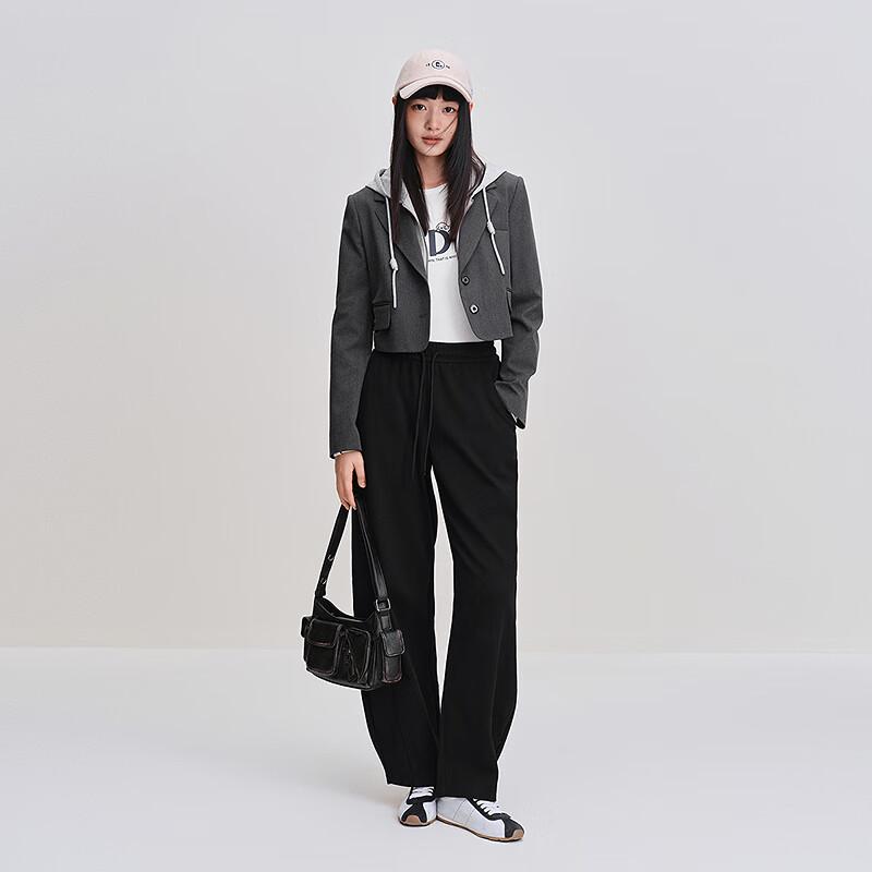 LED'IN Women's Autumn Thickened Wide-Leg Casual Pants
