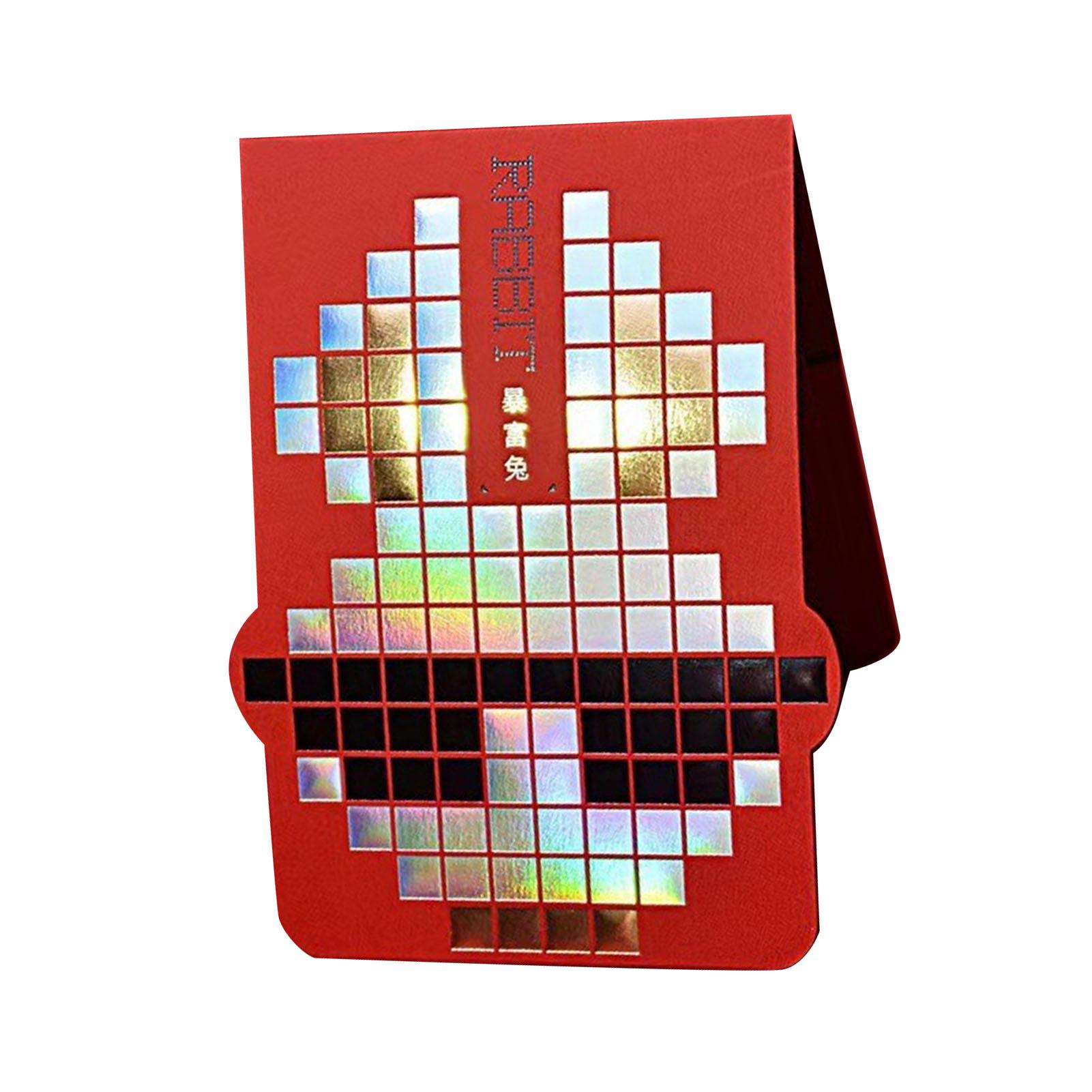

New Year Envelopes Pulling Design Rabbit Pattern Eco Friendly Paper Chinese Red Packet for 2023 Spring Festival Type 1