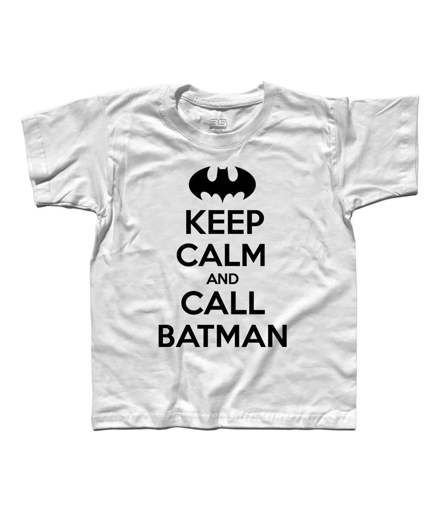 T-Shirt Enfant Keep Calm And Call... Knight Bruce Weber Pipistrello Gotham
