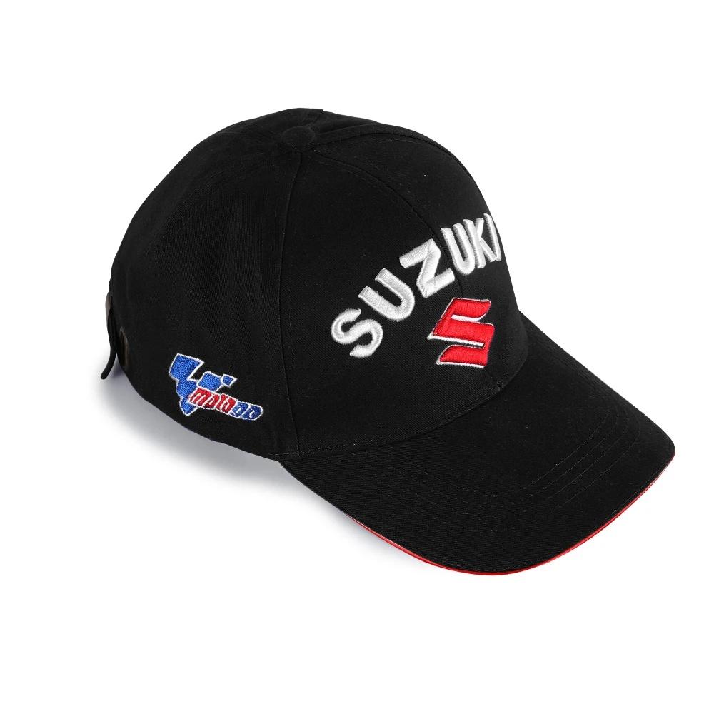 Suzuki motorrace honkbalpet, casual en modieuze zonneklep met geborduurde gebogen klep voor heren en dames One Size hemelsblauwe kleur