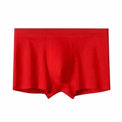 Men's Mid-Waist Red Boxer Briefs