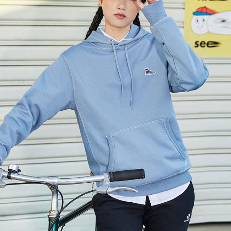 Converse Sweatshirts Unisex Vintage Blue Hooded Moderate Regular 10022198-A12
