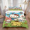 3pcs Hello Kitty Duvet Cover Set, 1 Duvet Cover + 1/2 Pillowcases (No Insert), Bedroom Decor, Allseason Comfort Yy251021255